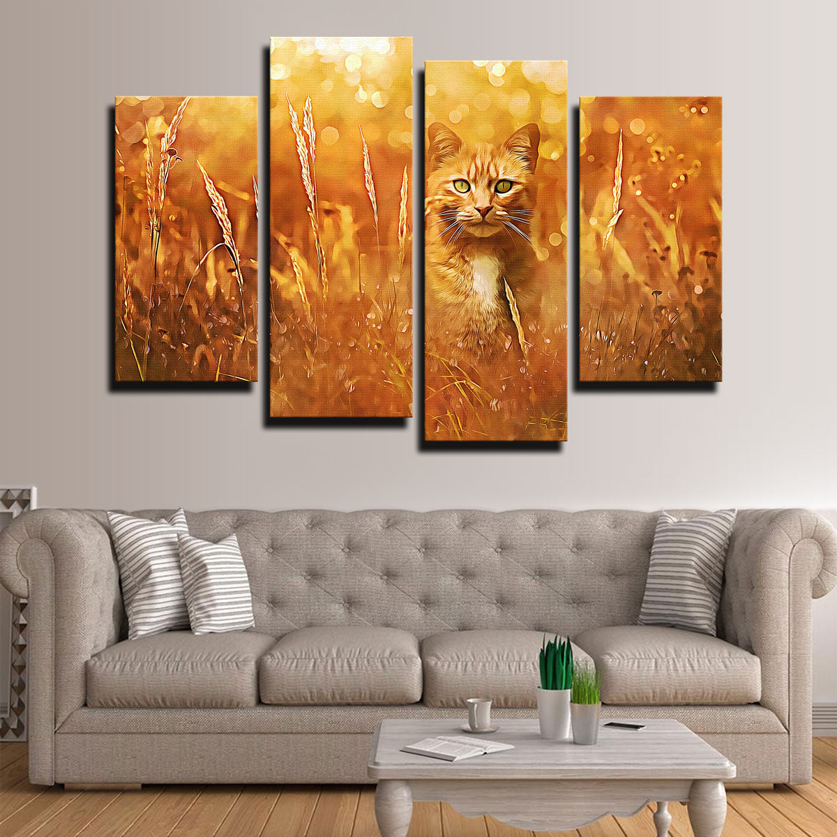 Little Tiger In The Grass Wall Art