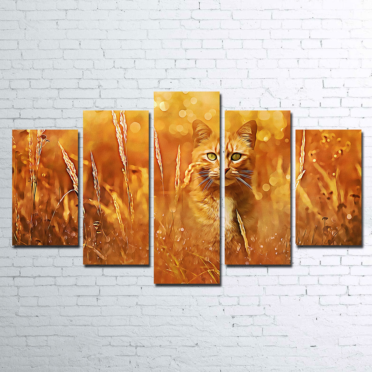 Little Tiger In The Grass Wall Art