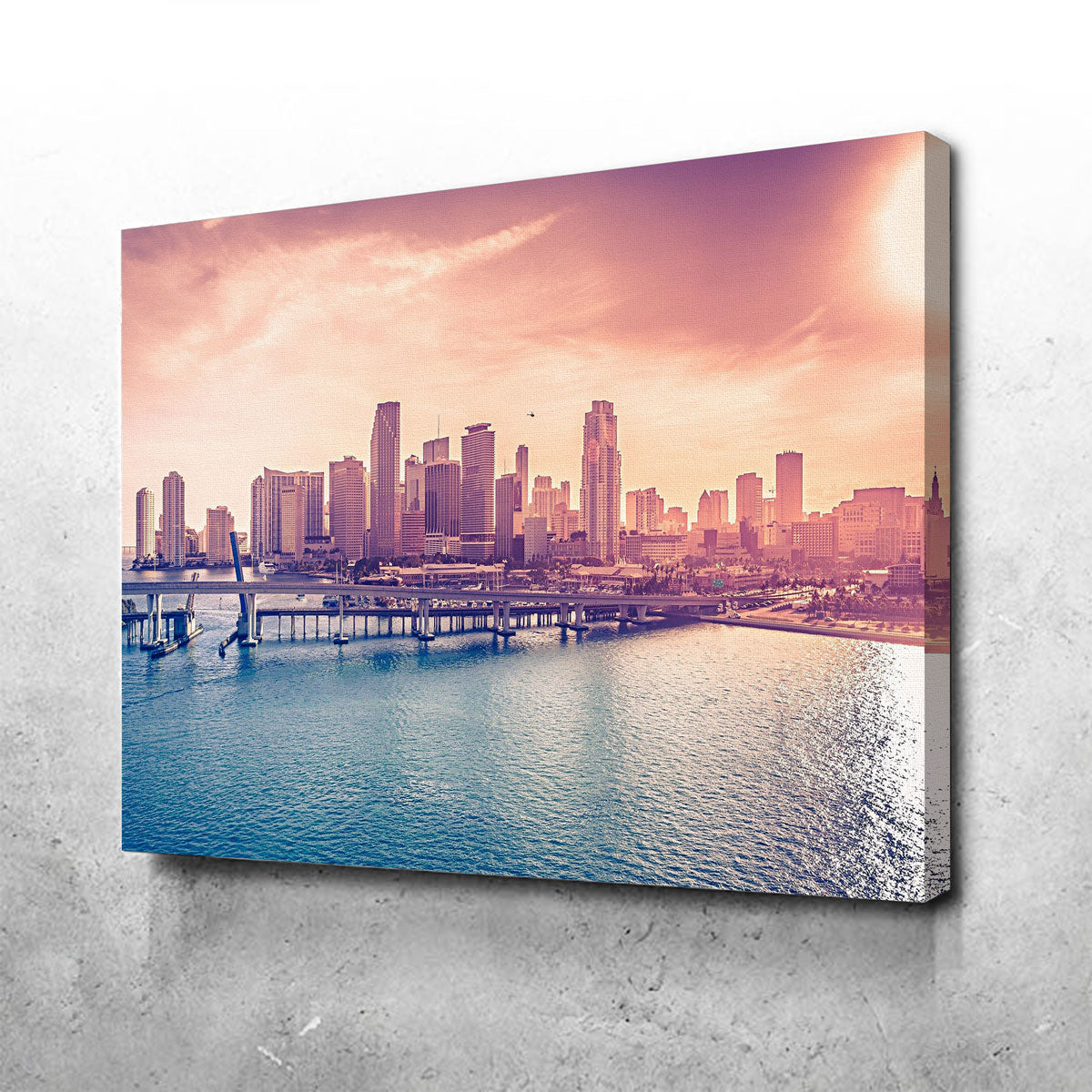 Miami Skyline Wall Art