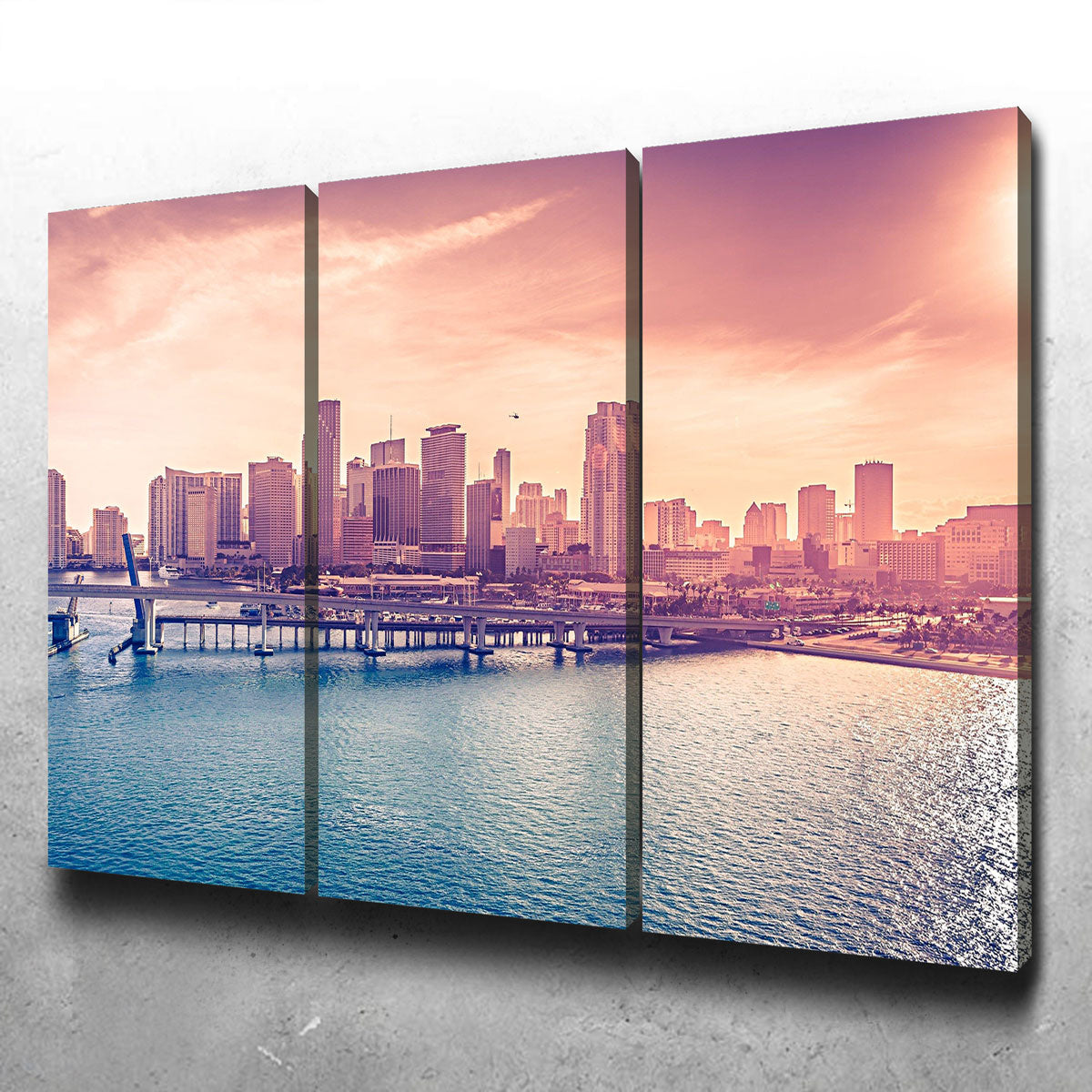 Miami Skyline Wall Art