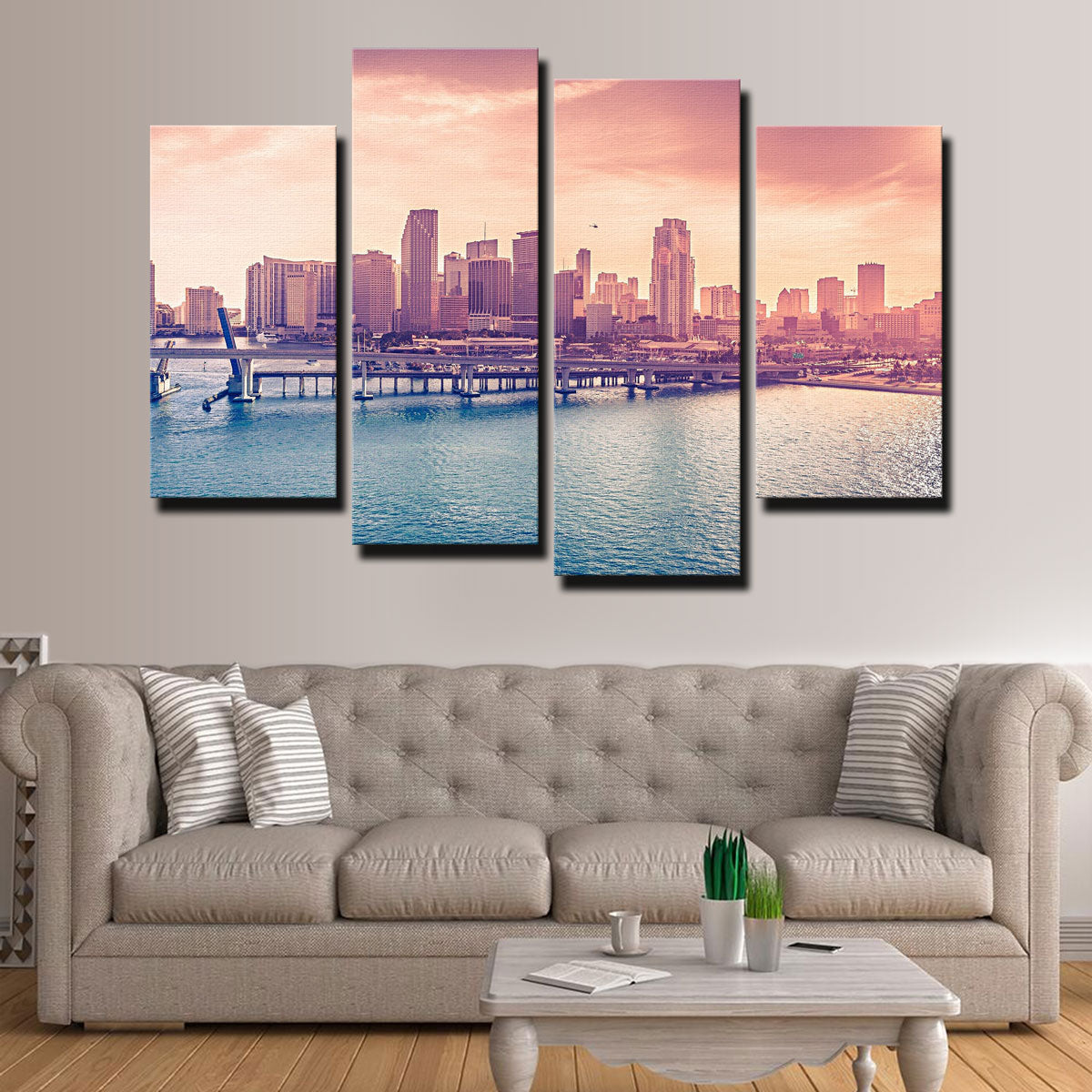 Miami Skyline Wall Art