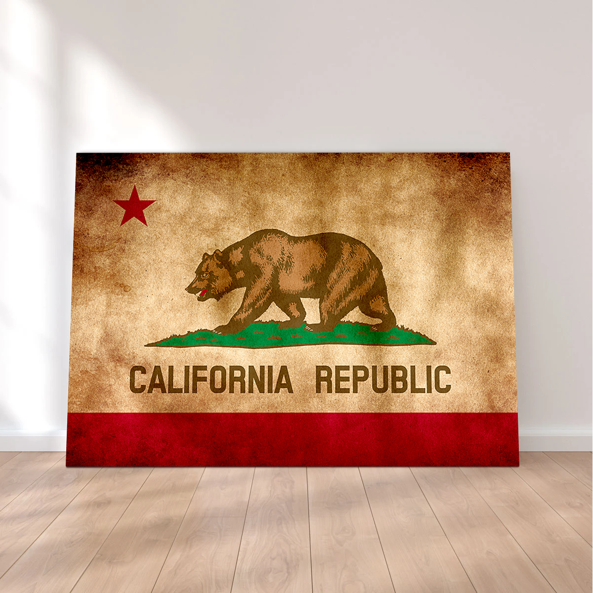 California State Flag Grunge Wall Art