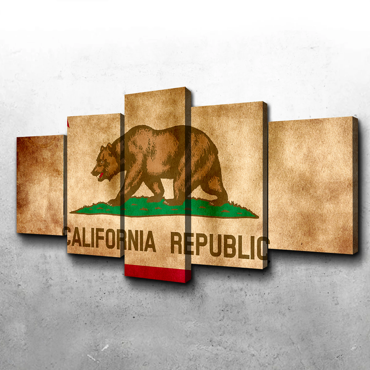 California State Flag Grunge Wall Art