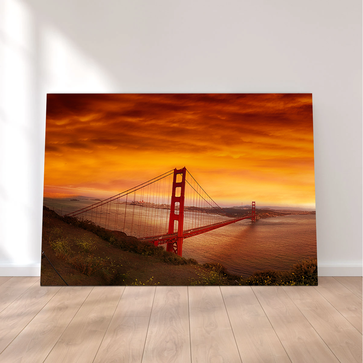 Golden Gate Bridge Sunset Wall Art
