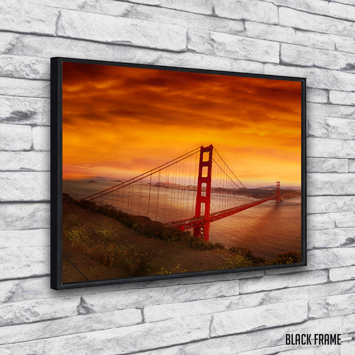 Golden Gate Bridge Sunset Wall Art