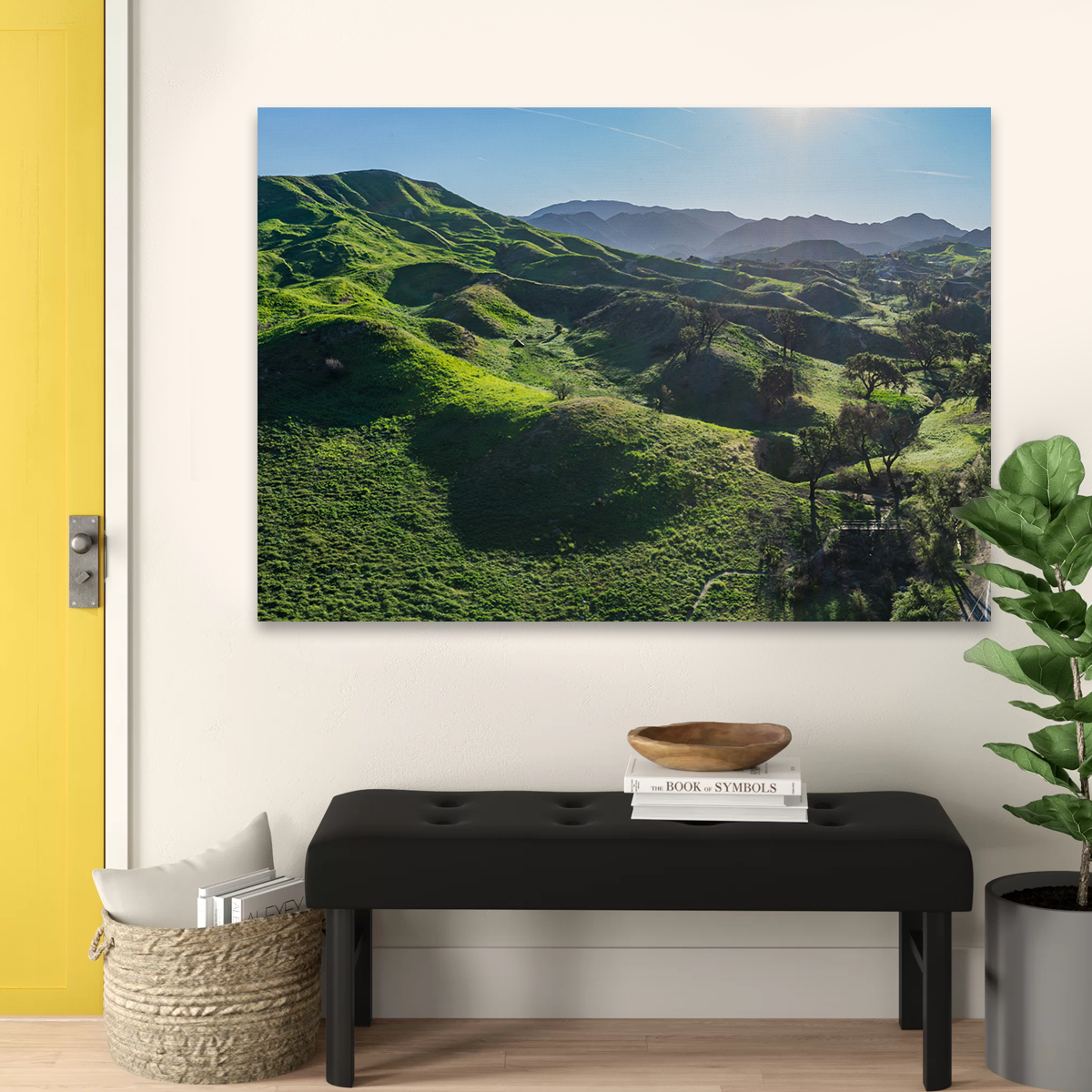 Green Southern California Hills Wall Art
