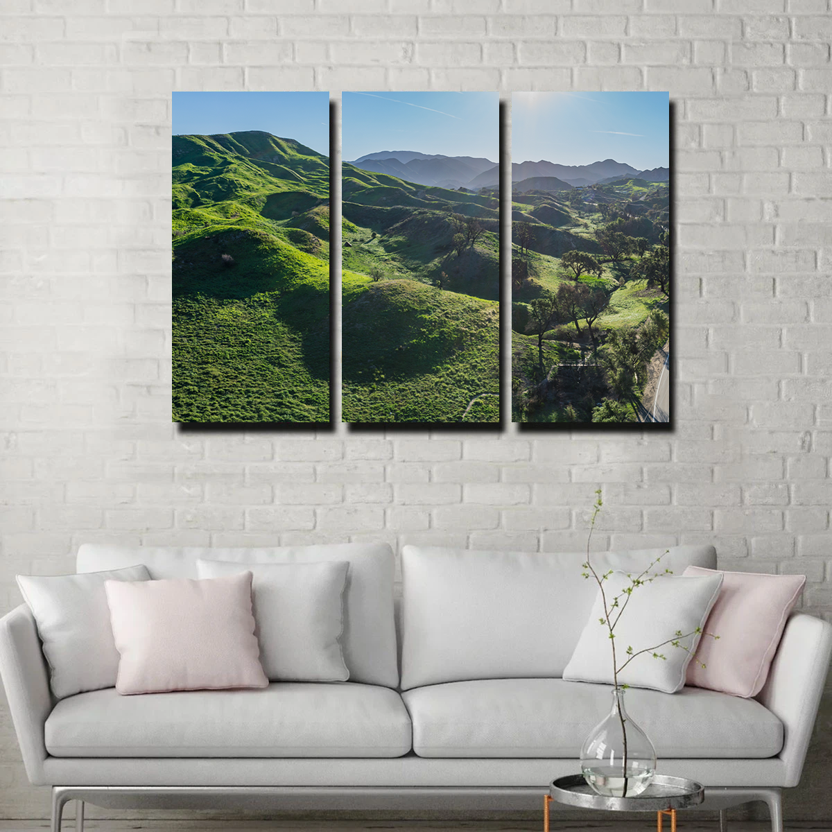 Green Southern California Hills Wall Art