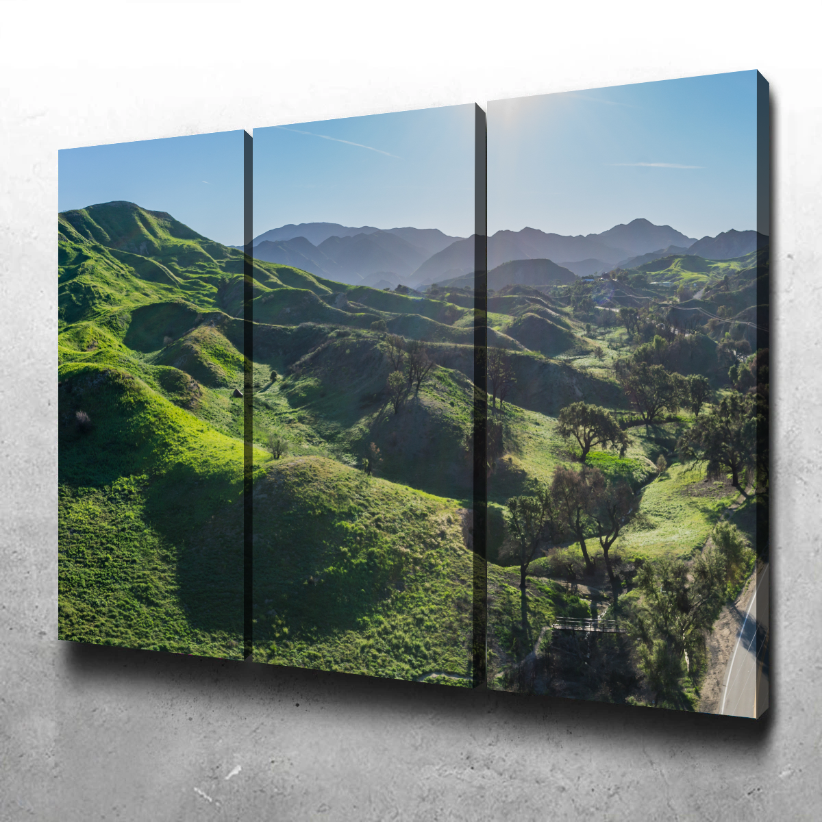 Green Southern California Hills Wall Art