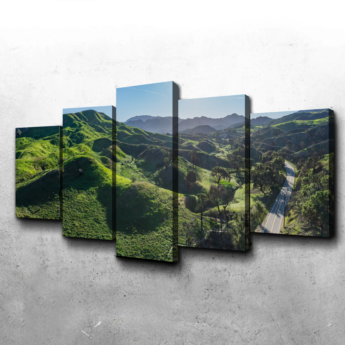 Green Southern California Hills Wall Art