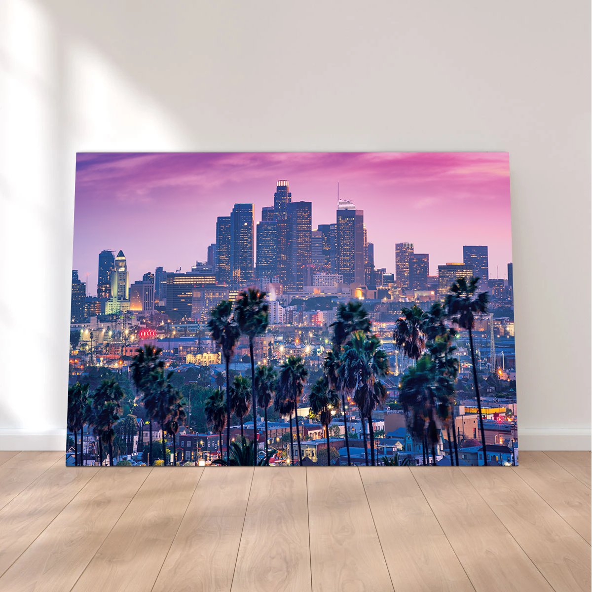 LA Palm Tree Sunset Wall Art