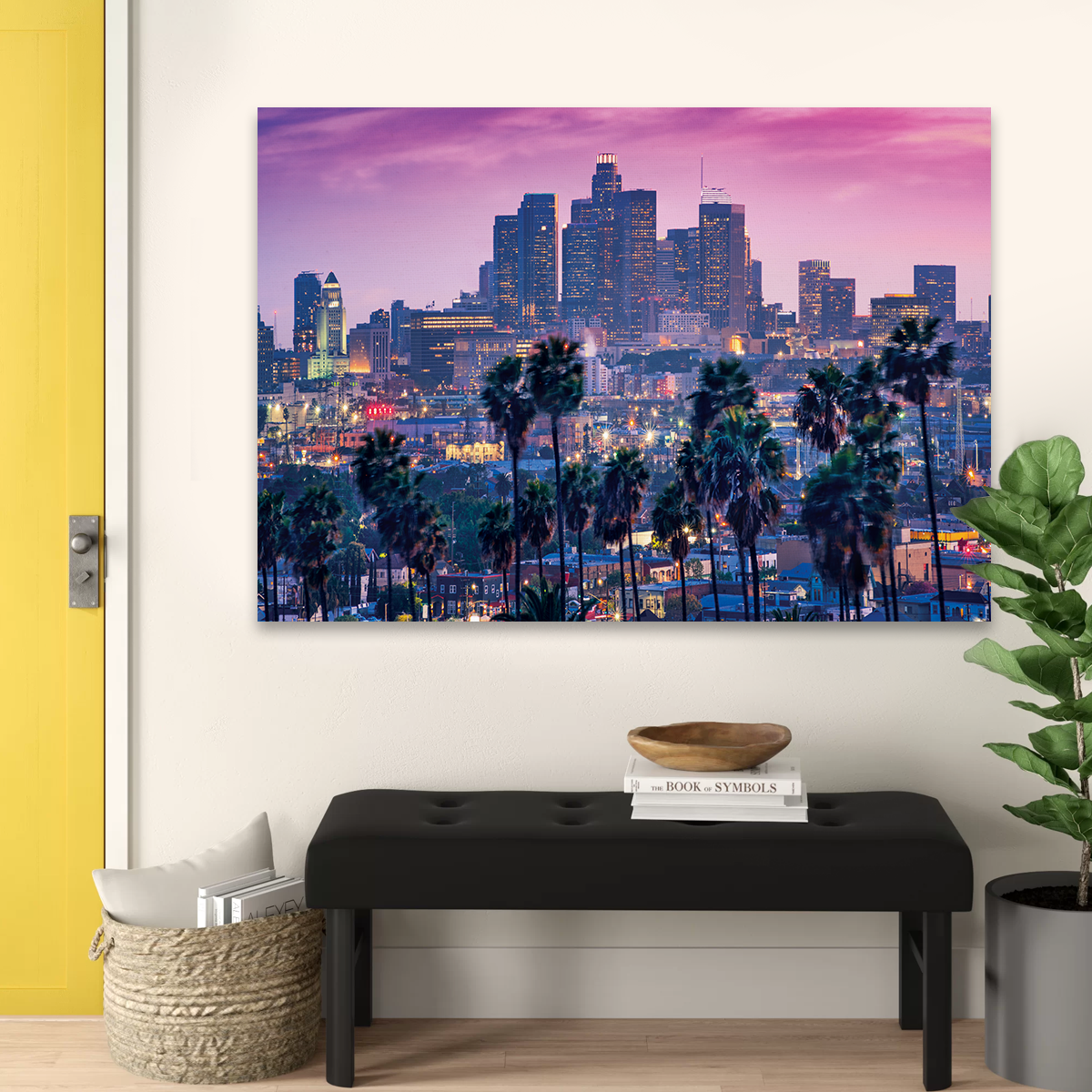 LA Palm Tree Sunset Wall Art