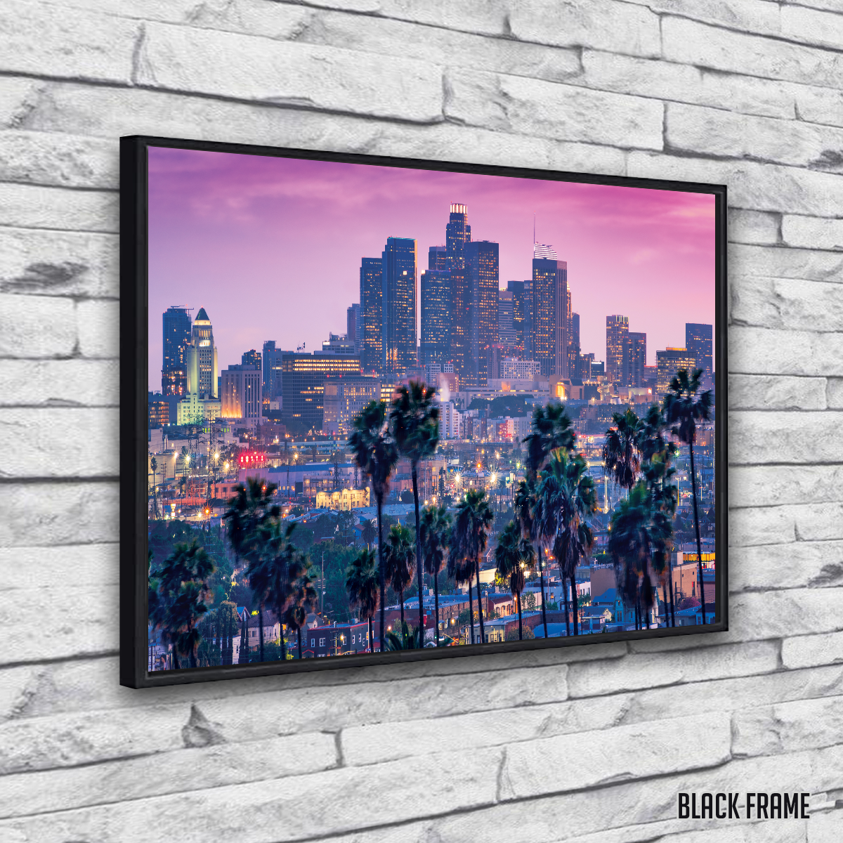 LA Palm Tree Sunset Wall Art