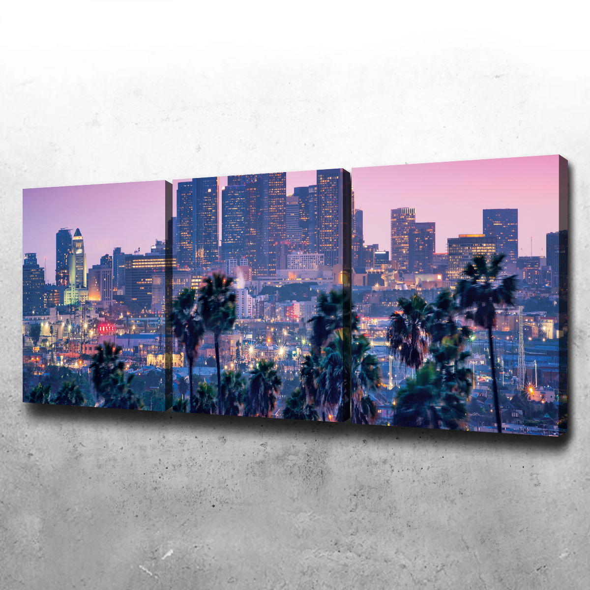 LA Palm Tree Sunset Wall Art