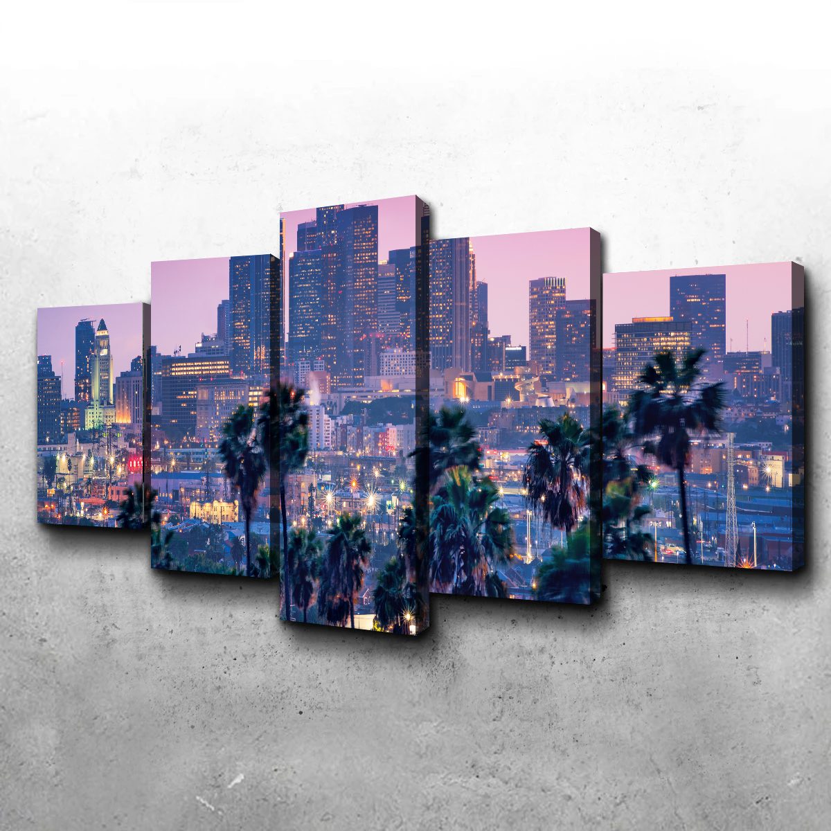 LA Palm Tree Sunset Wall Art