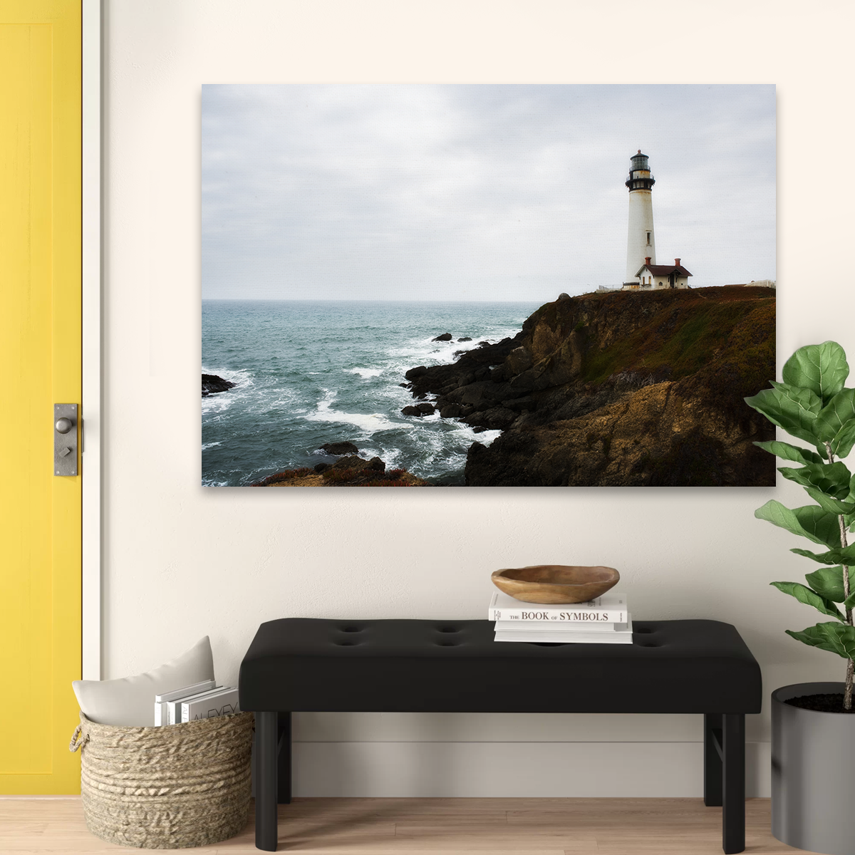 Lighthouse Along Highway Wall Art