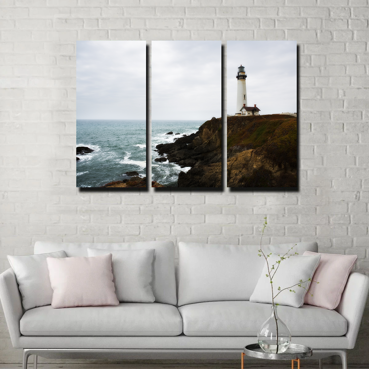 Lighthouse Along Highway Wall Art