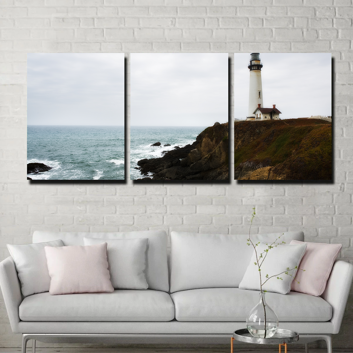 Lighthouse Along Highway Wall Art