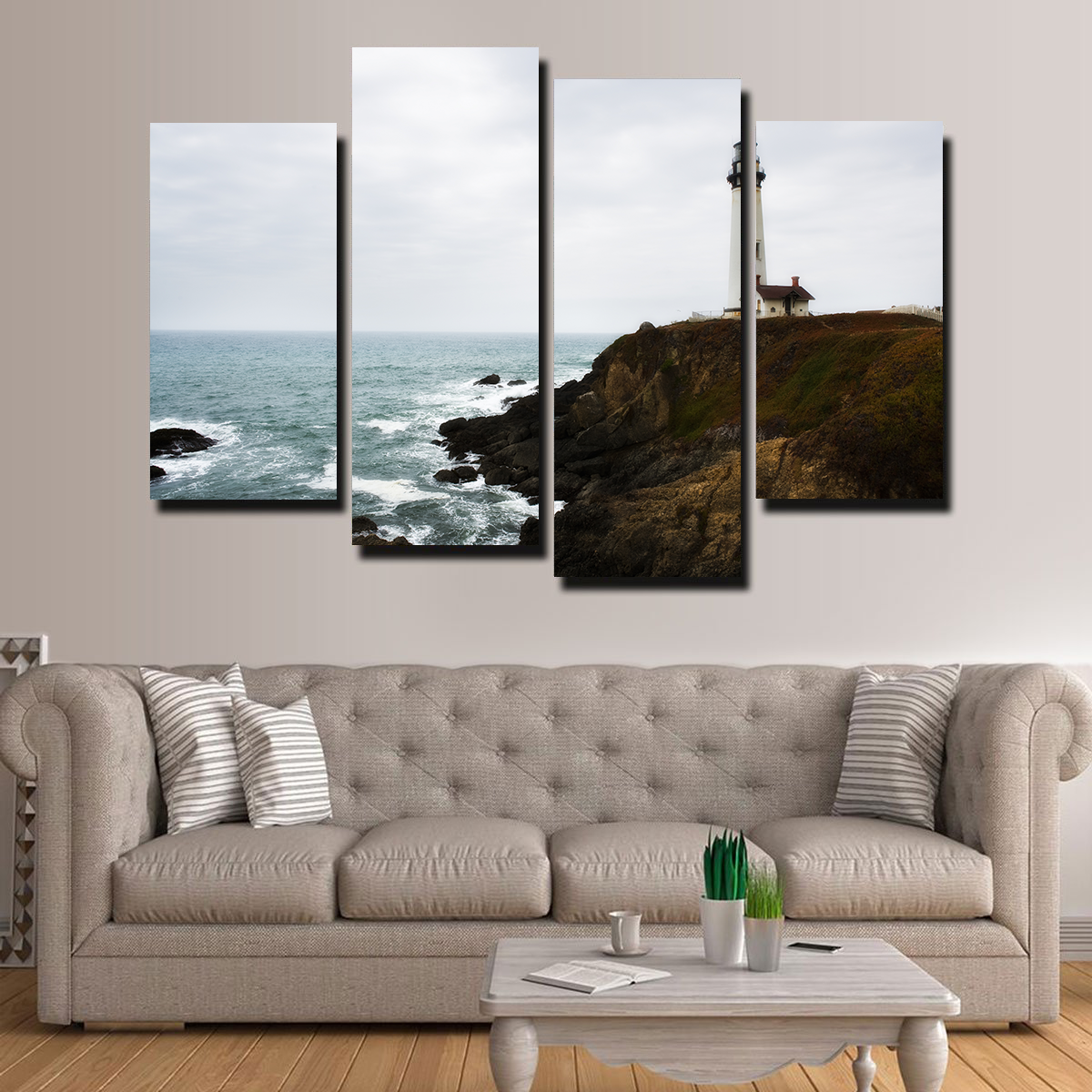 Lighthouse Along Highway Wall Art
