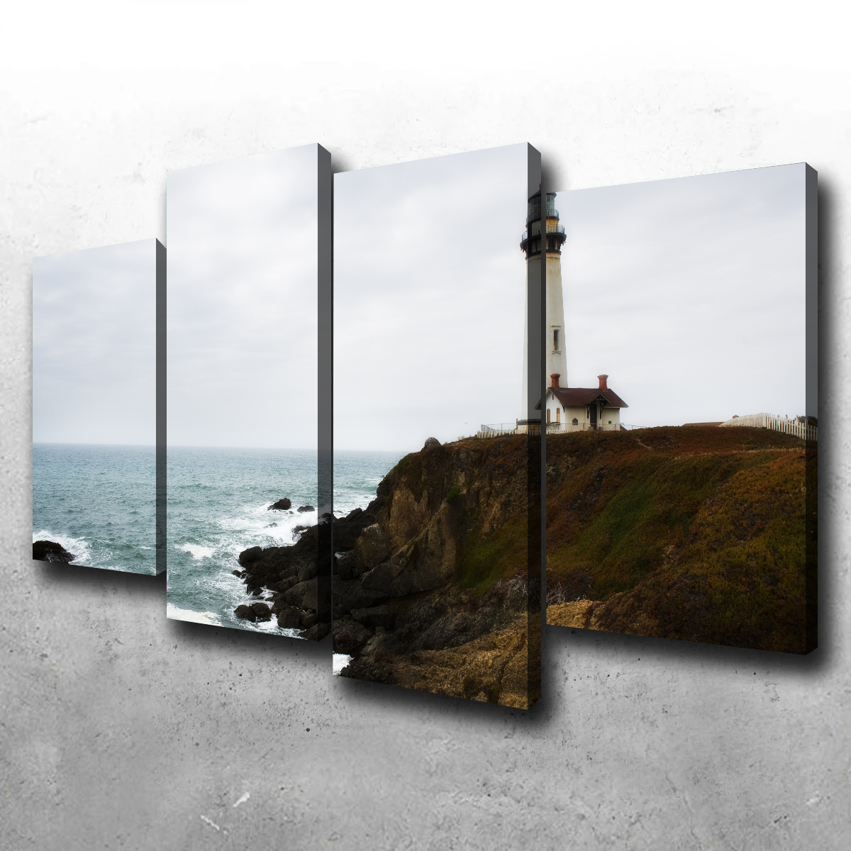 Lighthouse Along Highway Wall Art