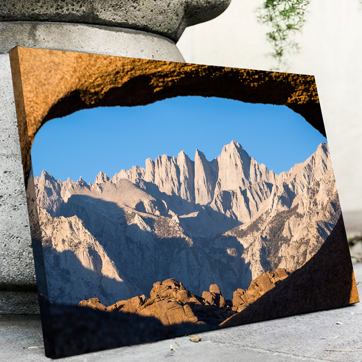 Mount Whitney through Sandstone Archway Wall Art