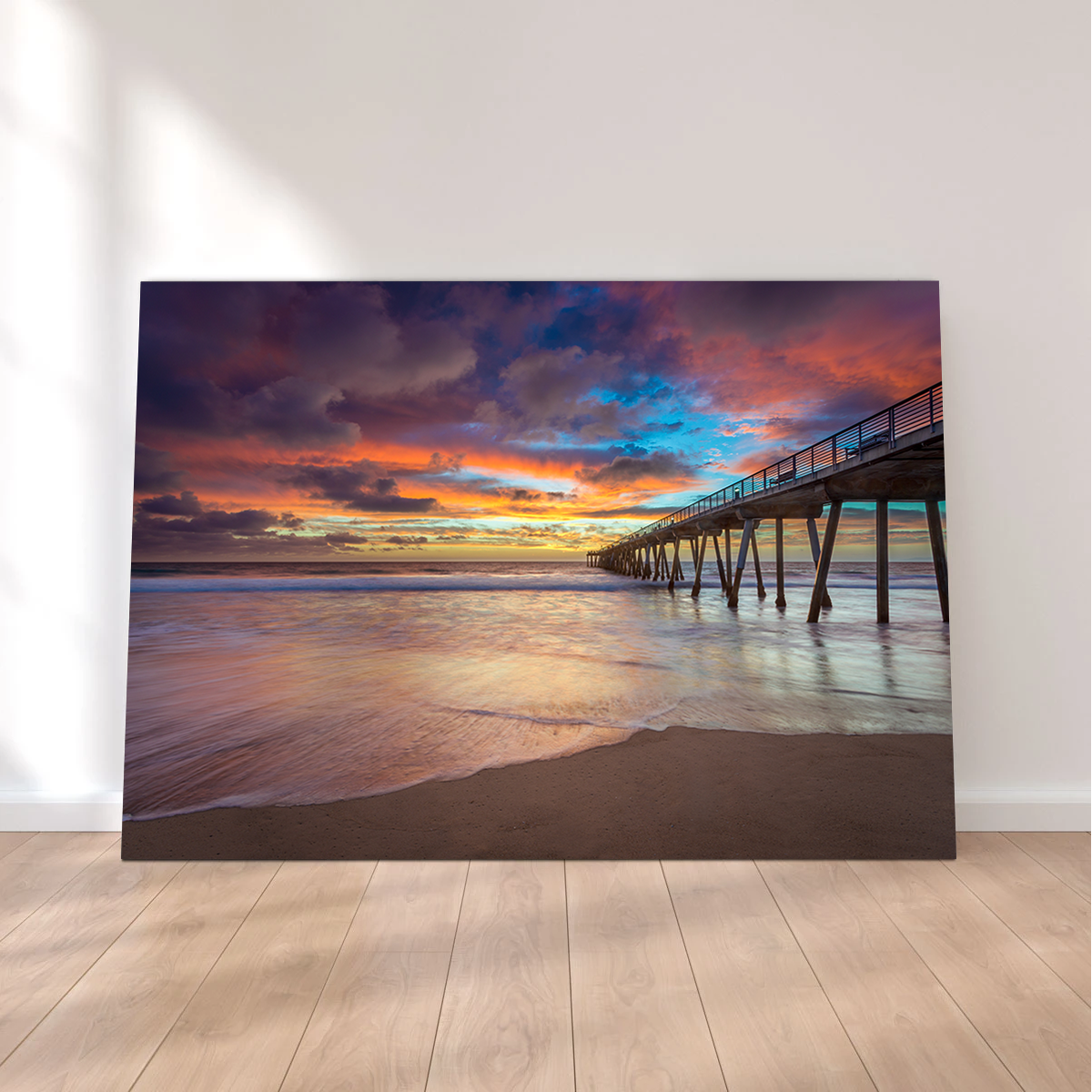 Southern California Pier at Sunset Wall Art