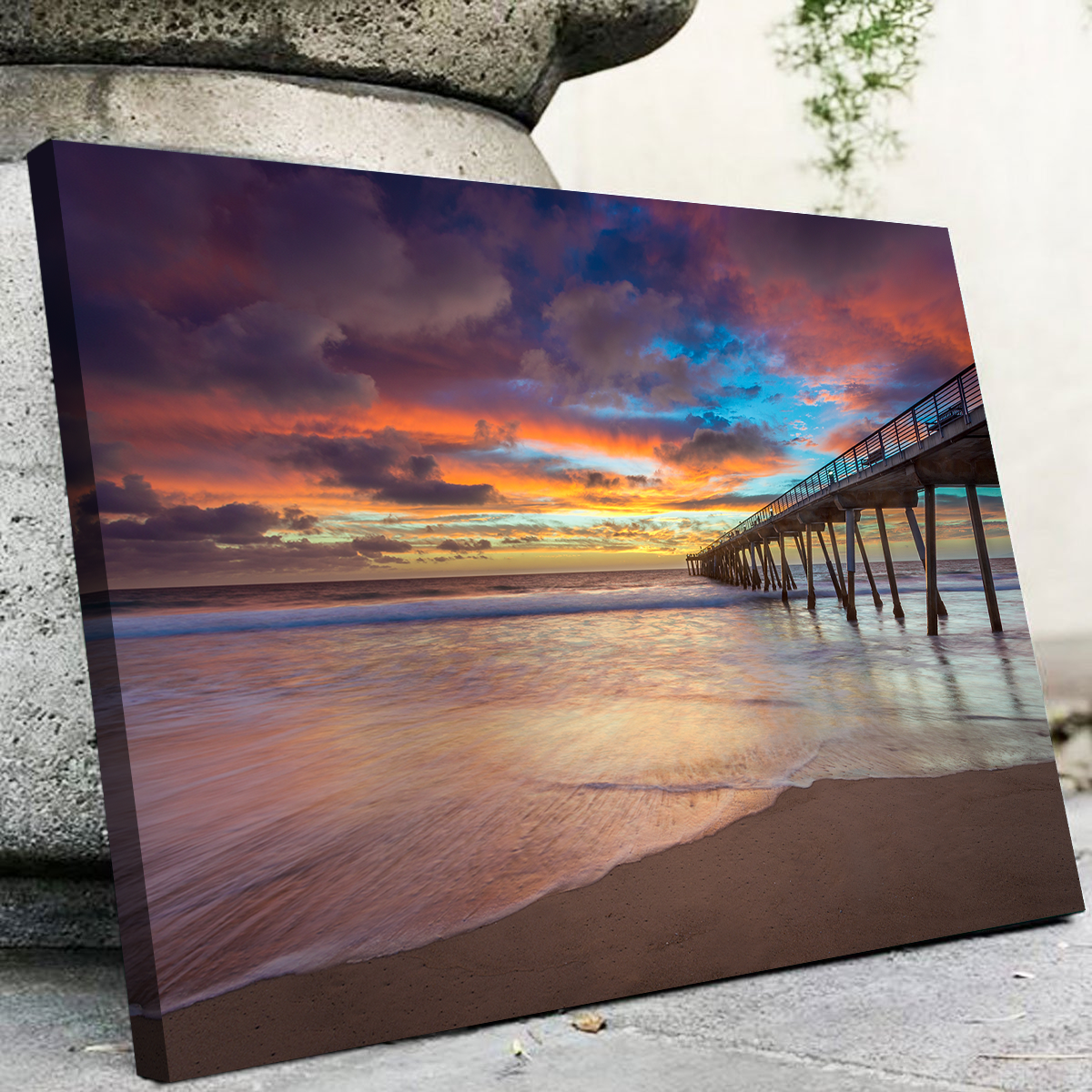 Southern California Pier at Sunset Wall Art