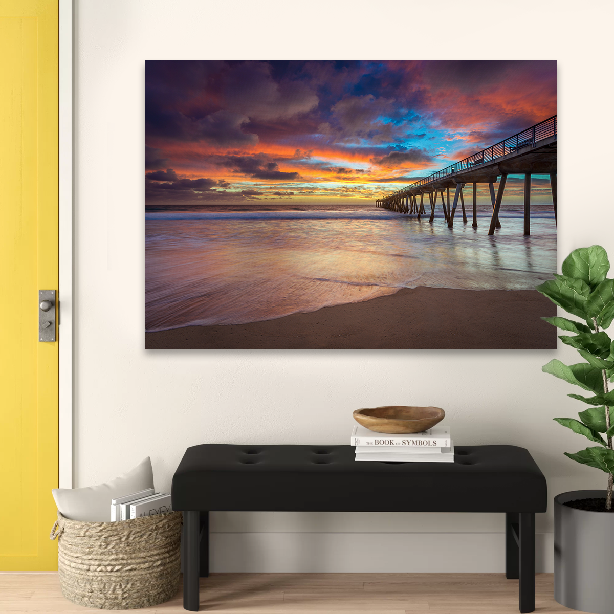 Southern California Pier at Sunset Wall Art