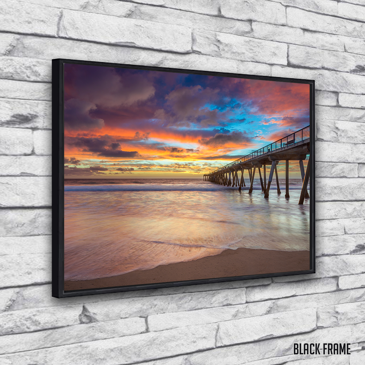 Southern California Pier at Sunset Wall Art