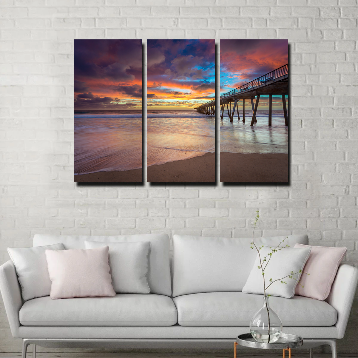Southern California Pier at Sunset Wall Art