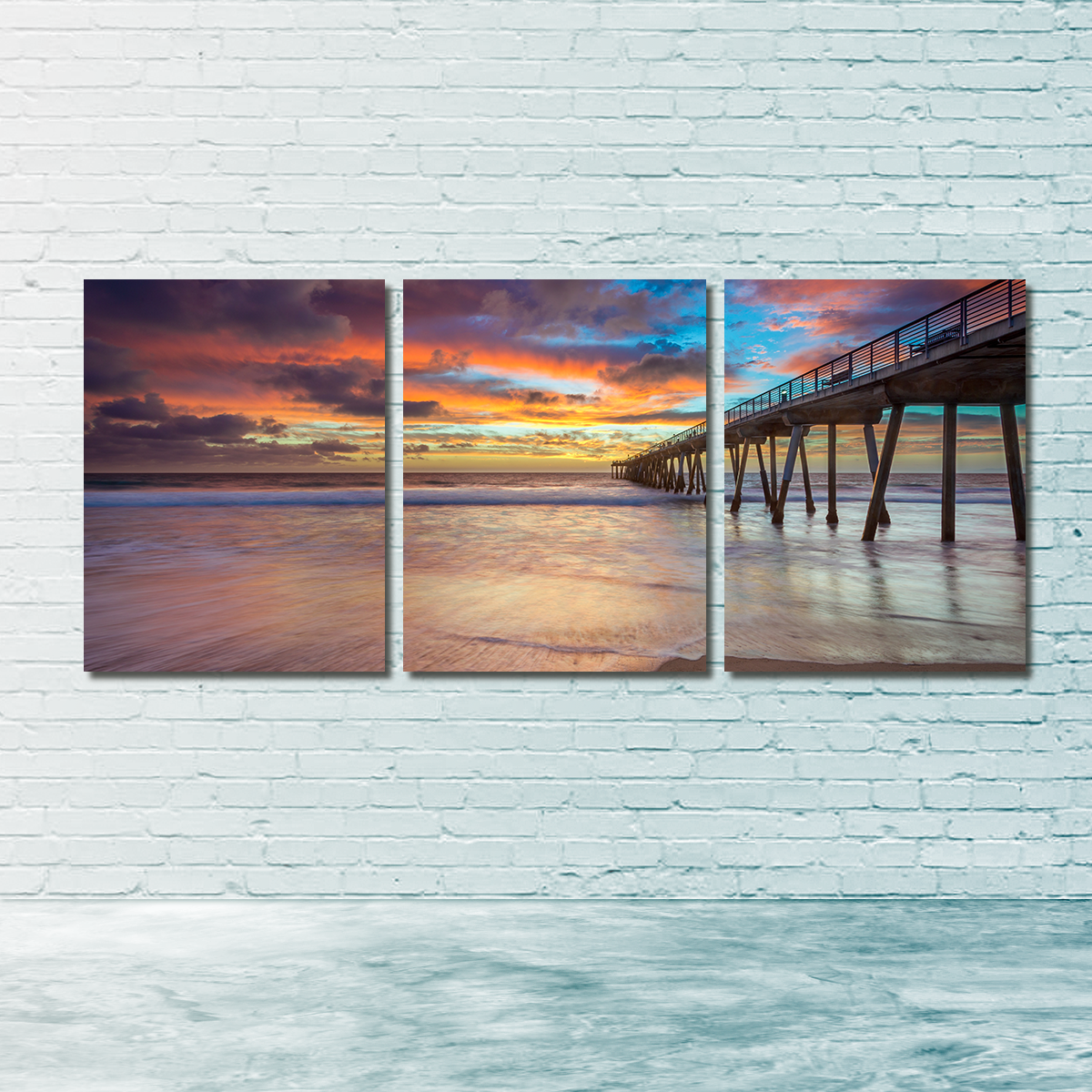 Southern California Pier at Sunset Wall Art