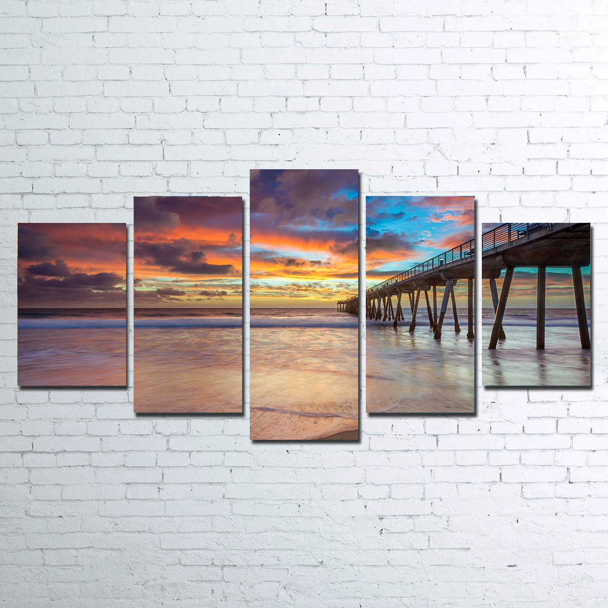 Southern California Pier at Sunset Wall Art