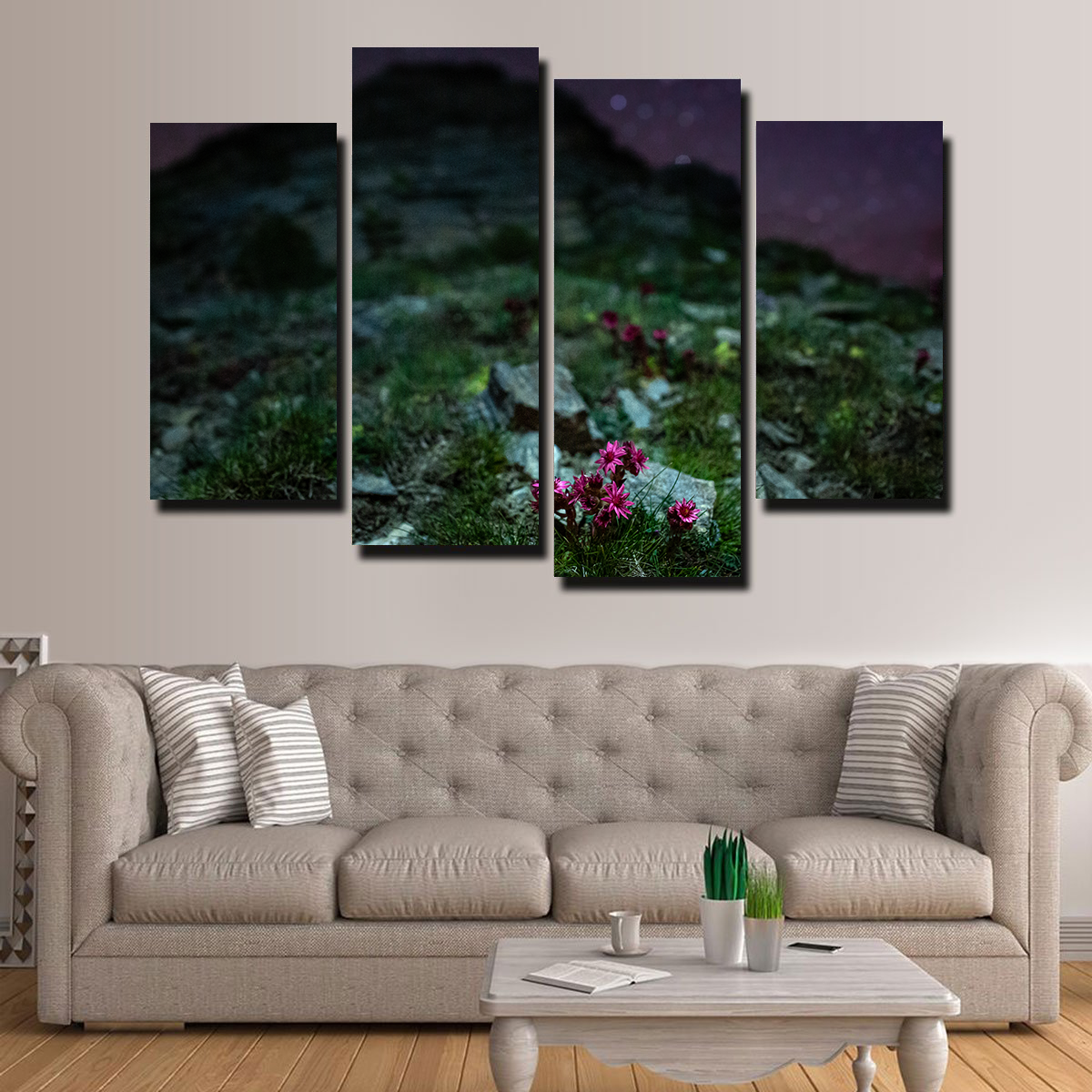 Star Studded Joubarbe Wall Art