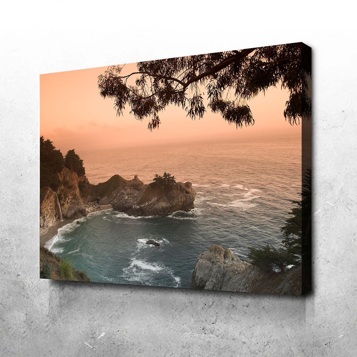 Sunset at California Beach Wall Art