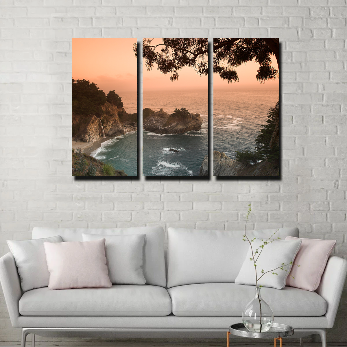 Sunset at California Beach Wall Art