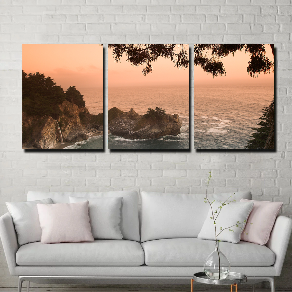Sunset at California Beach Wall Art