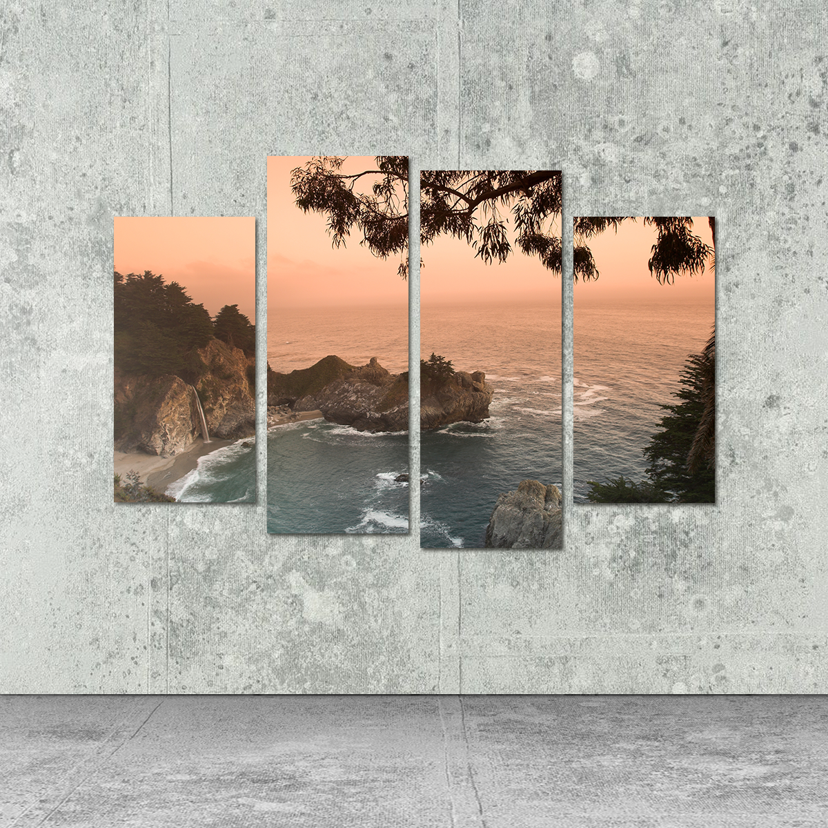 Sunset at California Beach Wall Art