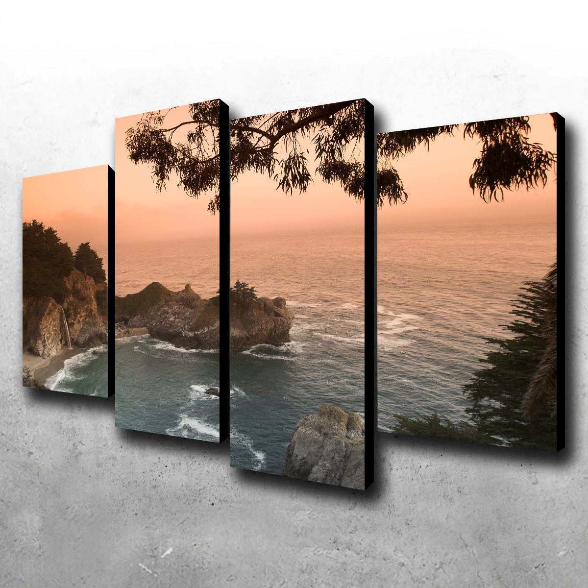 Sunset at California Beach Wall Art