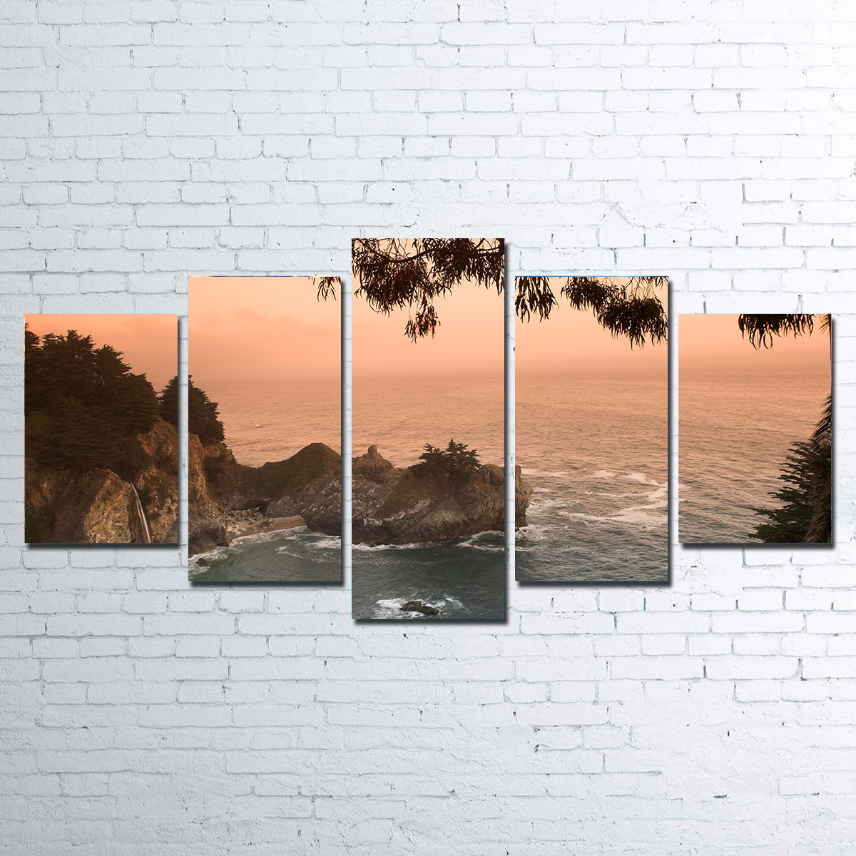 Sunset at California Beach Wall Art