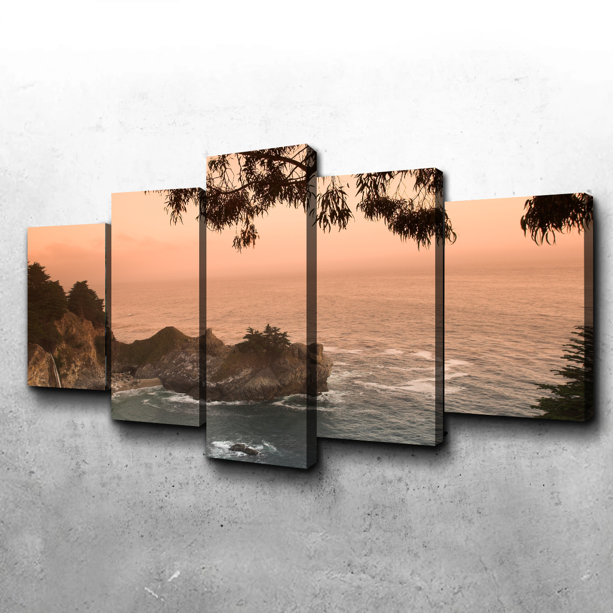 Sunset at California Beach Wall Art