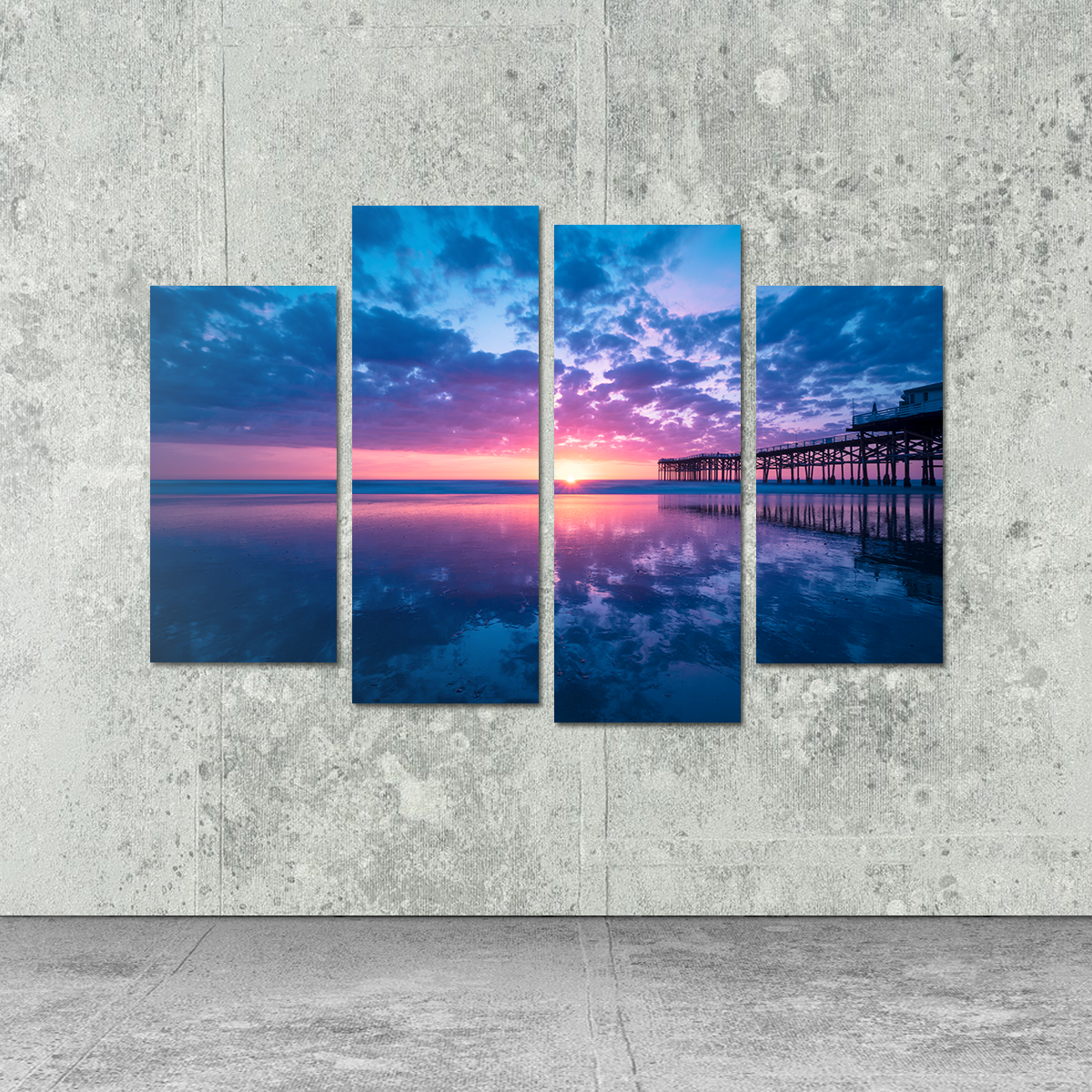 Sunset at Pacific Beach San Diego Wall Art