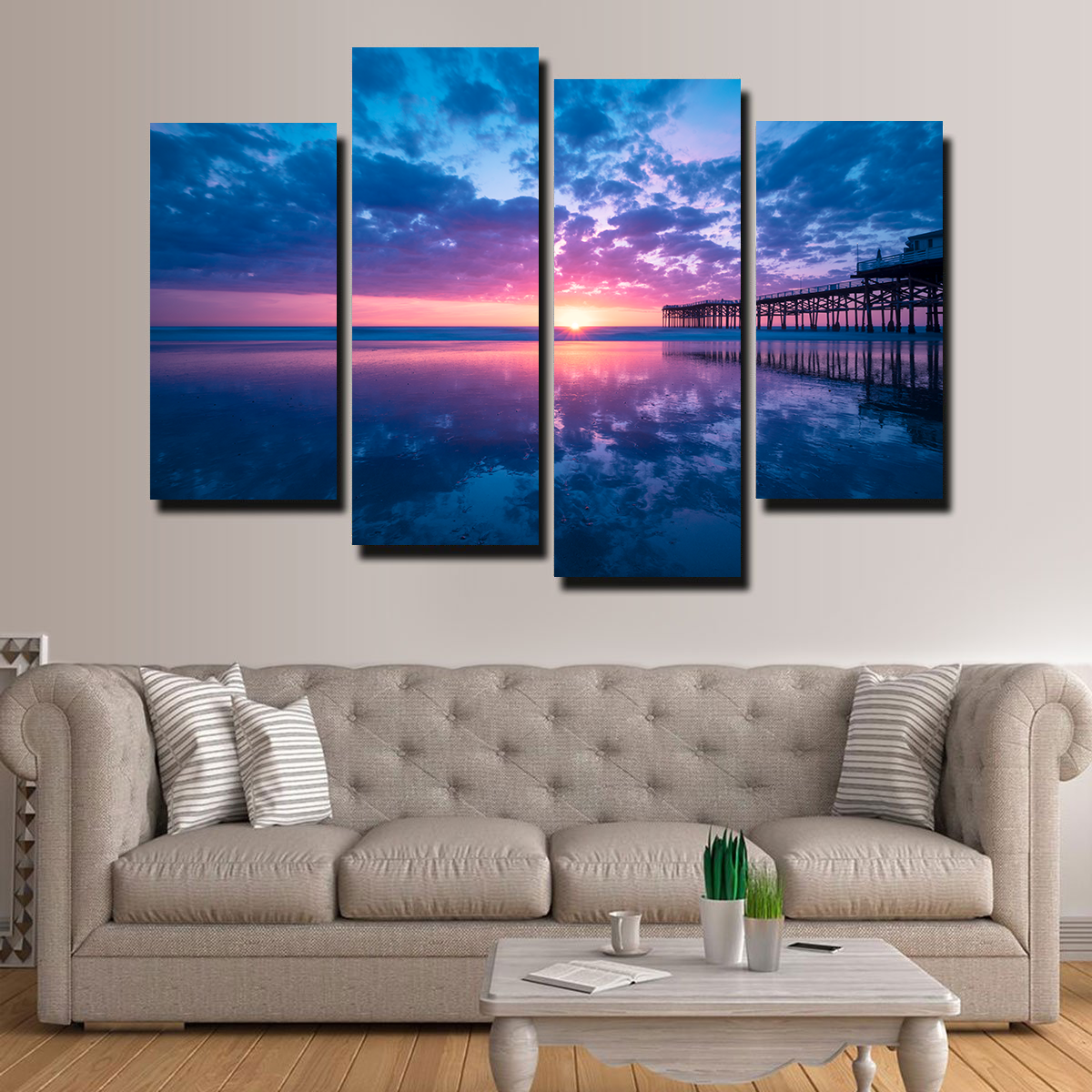 Sunset at Pacific Beach San Diego Wall Art