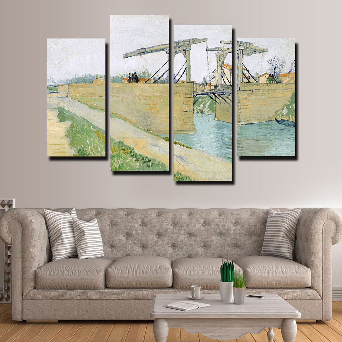 De brug van Langlois Wall Art