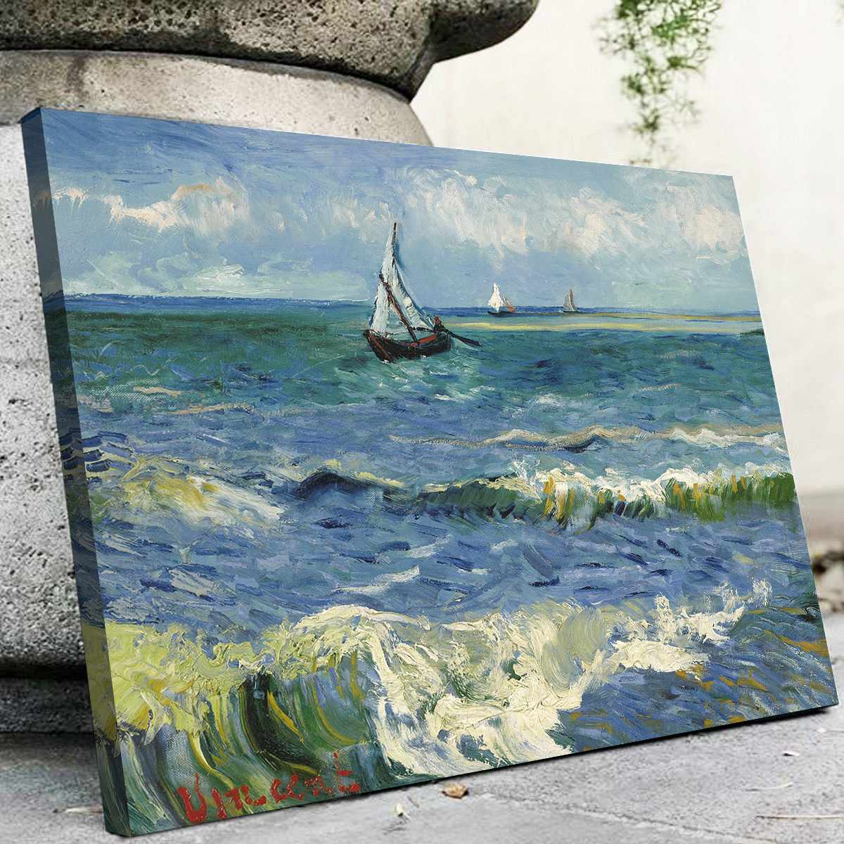 Zeegezicht bij Les Saintes-Maries-de-la-Mer Wall Art