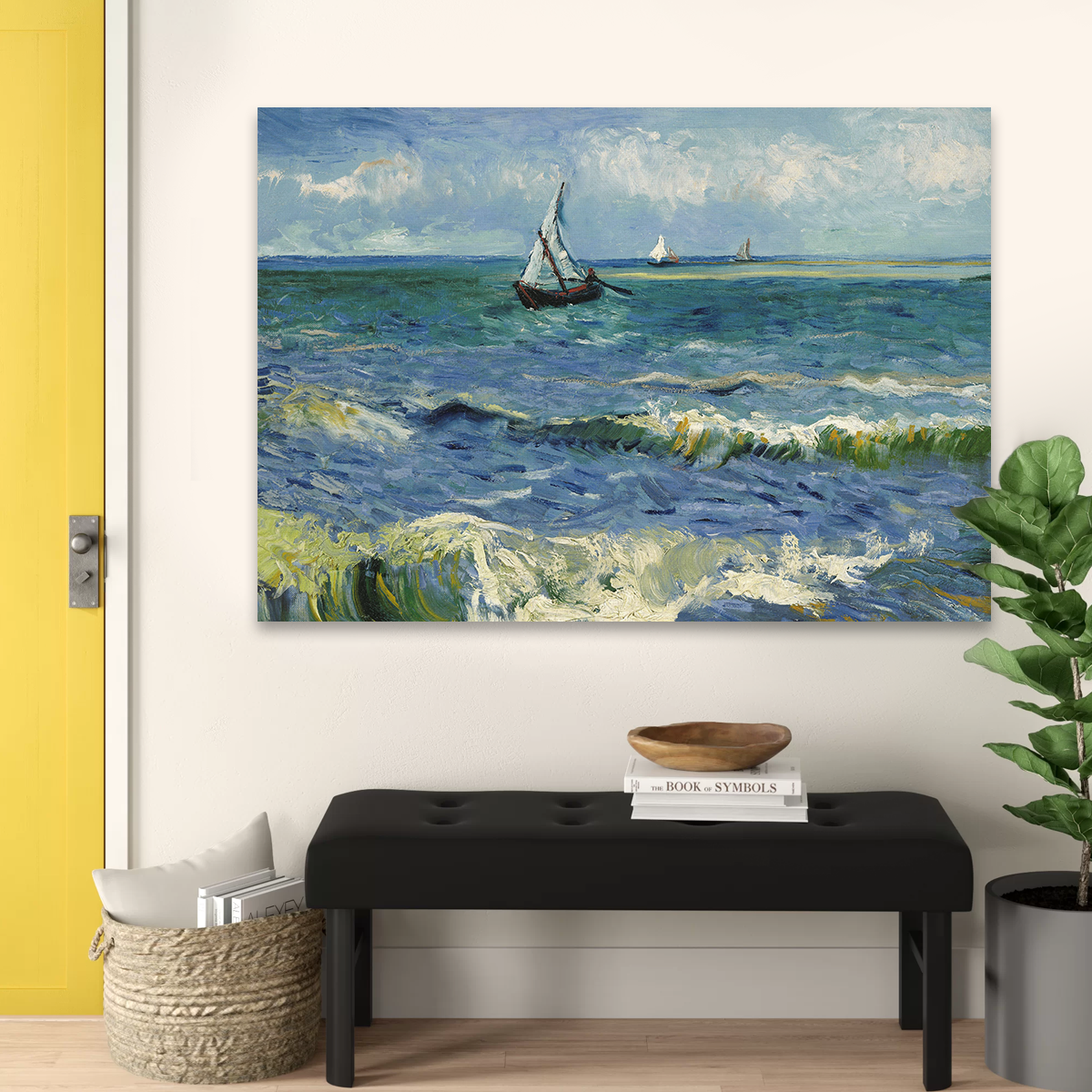 Zeegezicht bij Les Saintes-Maries-de-la-Mer Wall Art