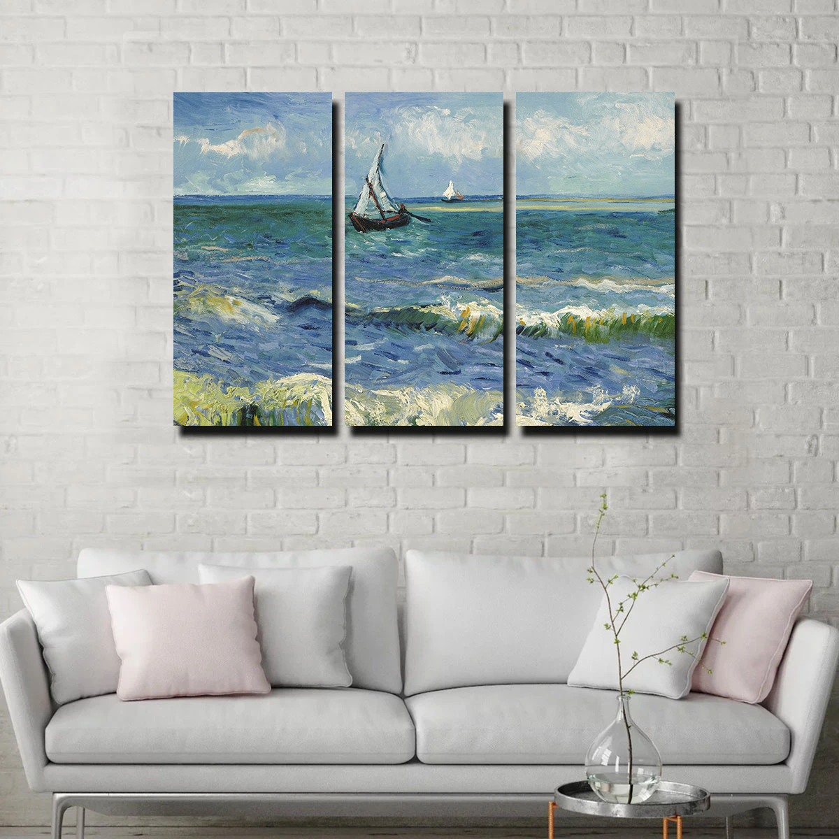 Zeegezicht bij Les Saintes-Maries-de-la-Mer Wall Art