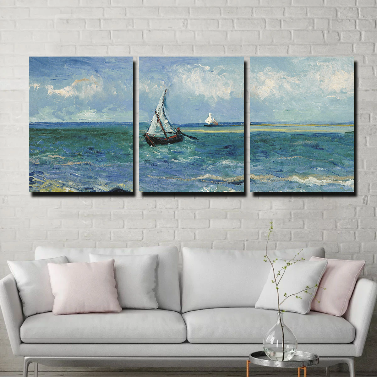 Zeegezicht bij Les Saintes-Maries-de-la-Mer Wall Art