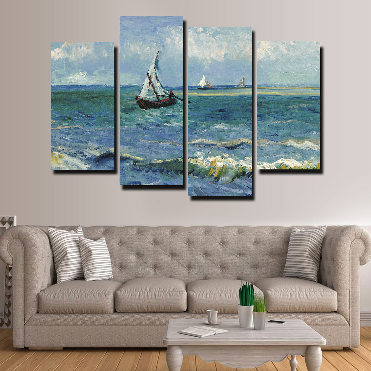 Zeegezicht bij Les Saintes-Maries-de-la-Mer Wall Art