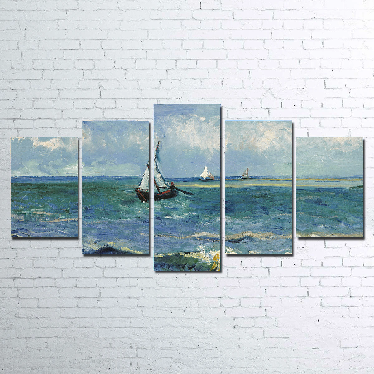 Zeegezicht bij Les Saintes-Maries-de-la-Mer Wall Art