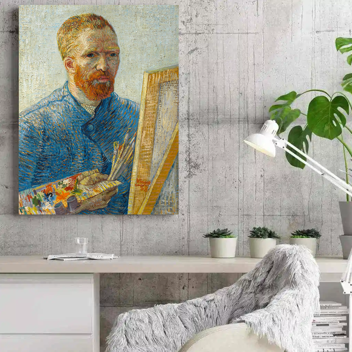 Zelfportret als schilder Wall Art