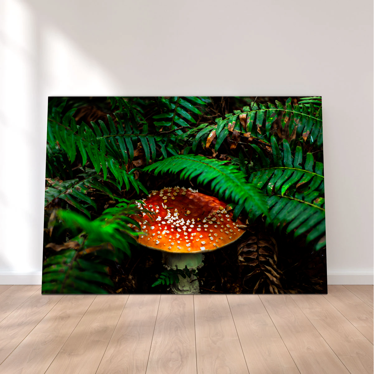 Mushroom and Ferns Wall Art
